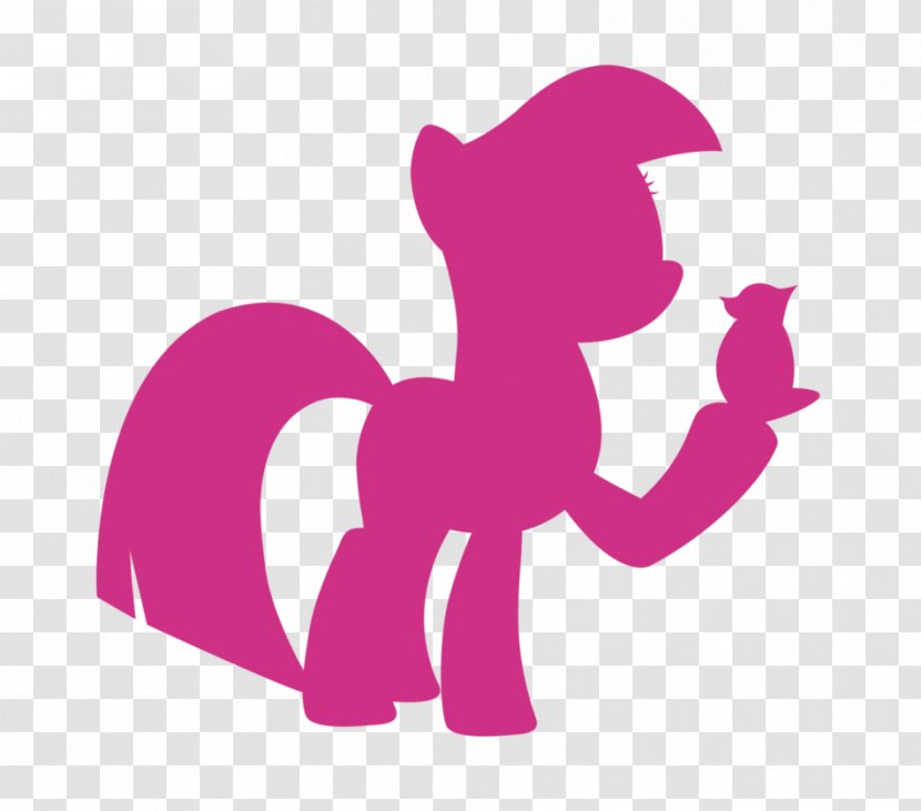 Pony Pinkie Pie Fluttershy Horse Silhouette - Heart - My Litle Transparent PNG