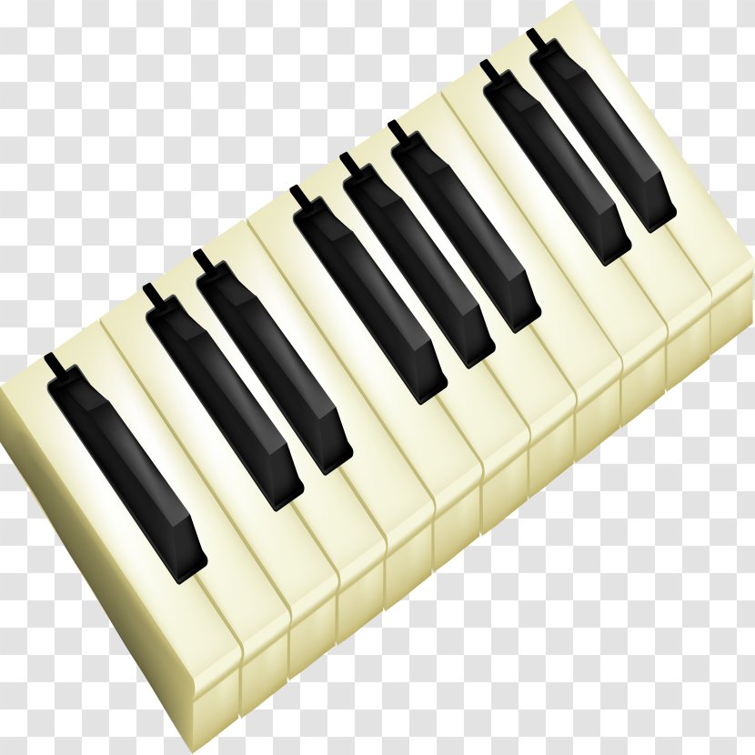 Digital Piano Musical Keyboard Electric - Vector Transparent PNG