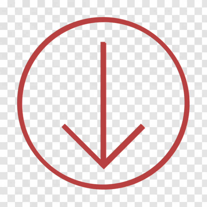 Down Arrow Icon IOS7 Set Lined 1 Icon Download Icon Transparent PNG