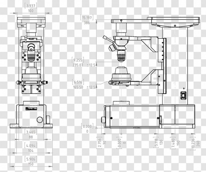 Technical Drawing Engineering Microscope - Plan - Design Transparent PNG