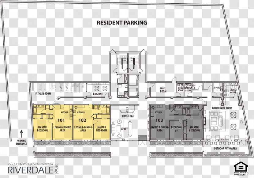 Floor Plan Bedroom Riverdale Parc - Engineering - ApartmentsGround Transparent PNG