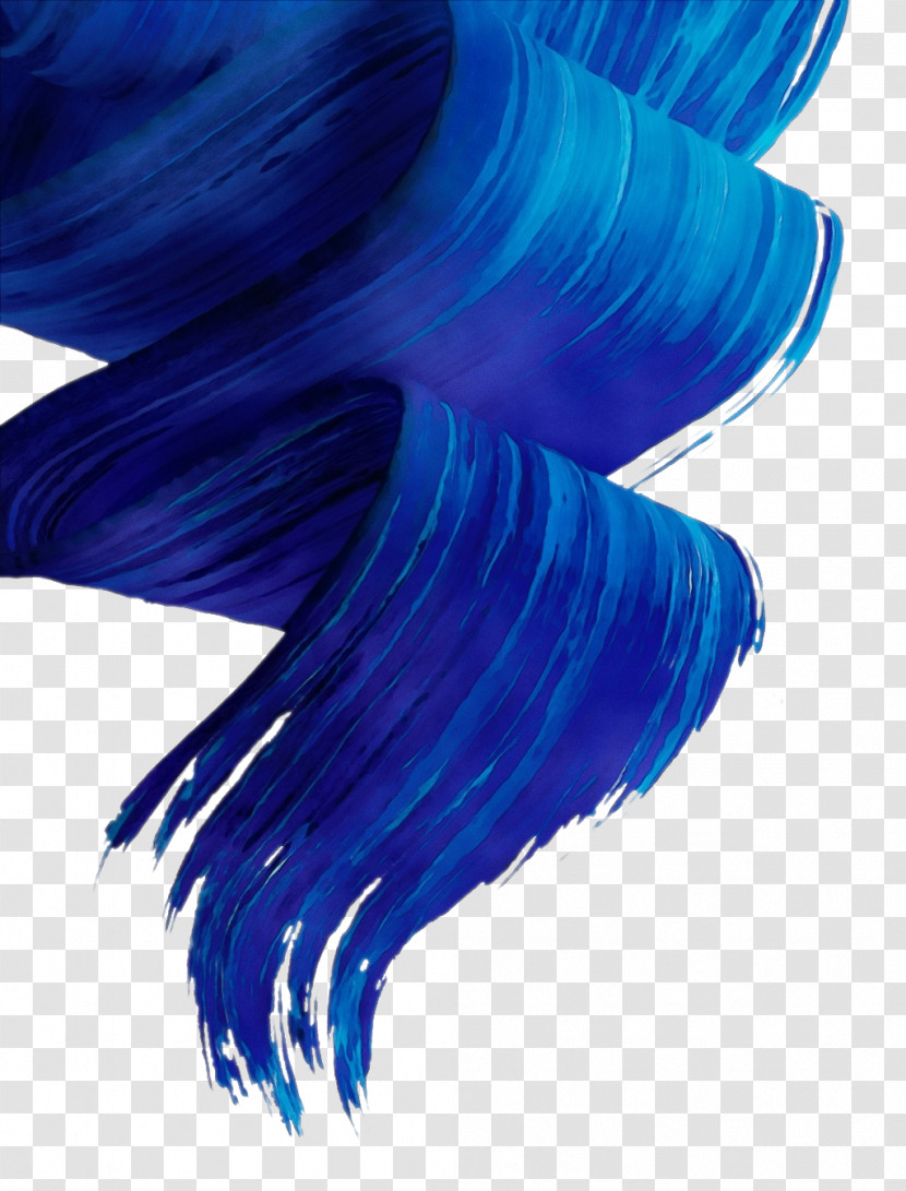 Ink Pen Creative Work Blue Watercolor Painting Transparent PNG