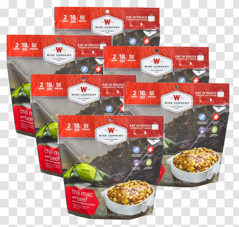 Chili Mac Camping Food Con Carne Entrée - Frozen - Dried Beef Transparent PNG
