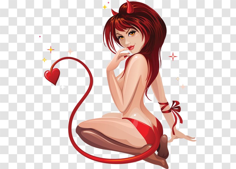 Devil Illustration Clip Art Female Drawing - Watercolor Transparent PNG