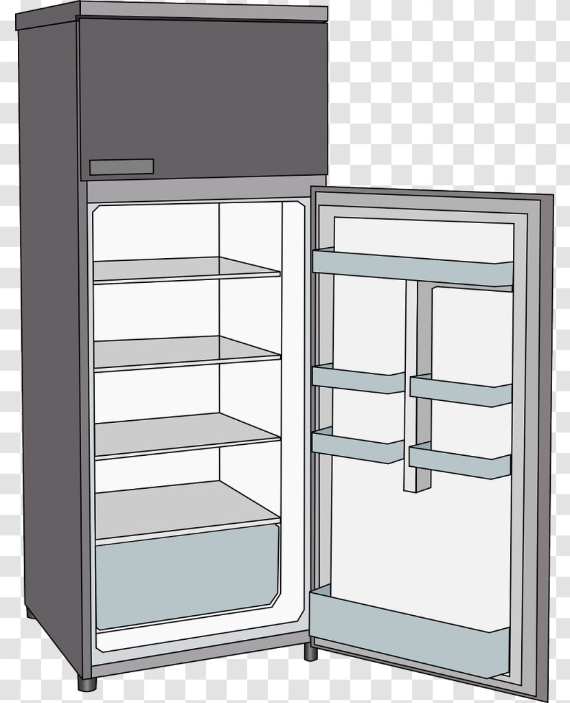 Refrigerator Cartoon Drawing Clip Art - Kitchen Transparent PNG