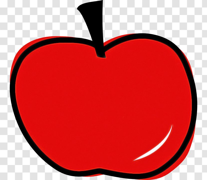 Red Apple Fruit Plant Heart - Rose Family - Symbol Transparent PNG