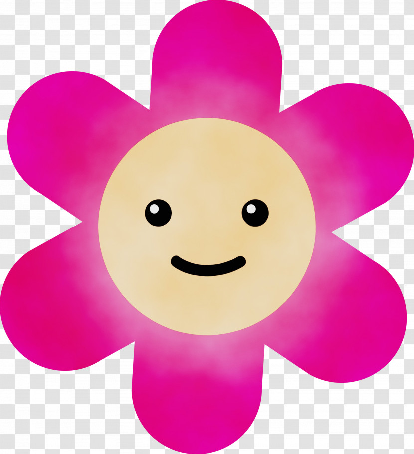 Cartoon Flower Petal Smiley Infant Transparent PNG