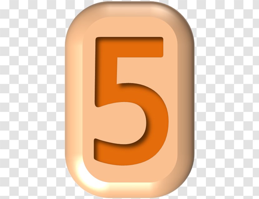 Number Shape Rectangle Button Symbol - Orange Transparent PNG