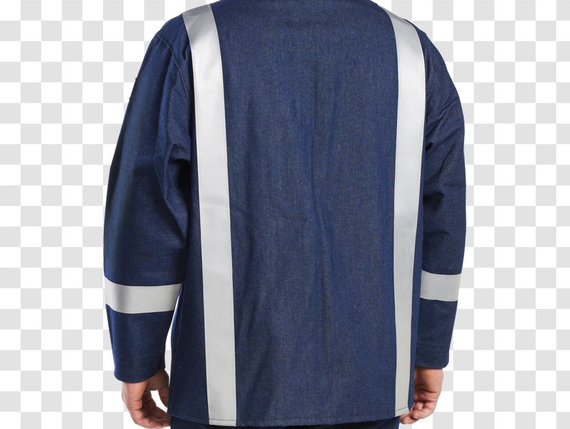 Sleeve Cobalt Blue Shoulder Jacket Outerwear - Jersey Transparent PNG