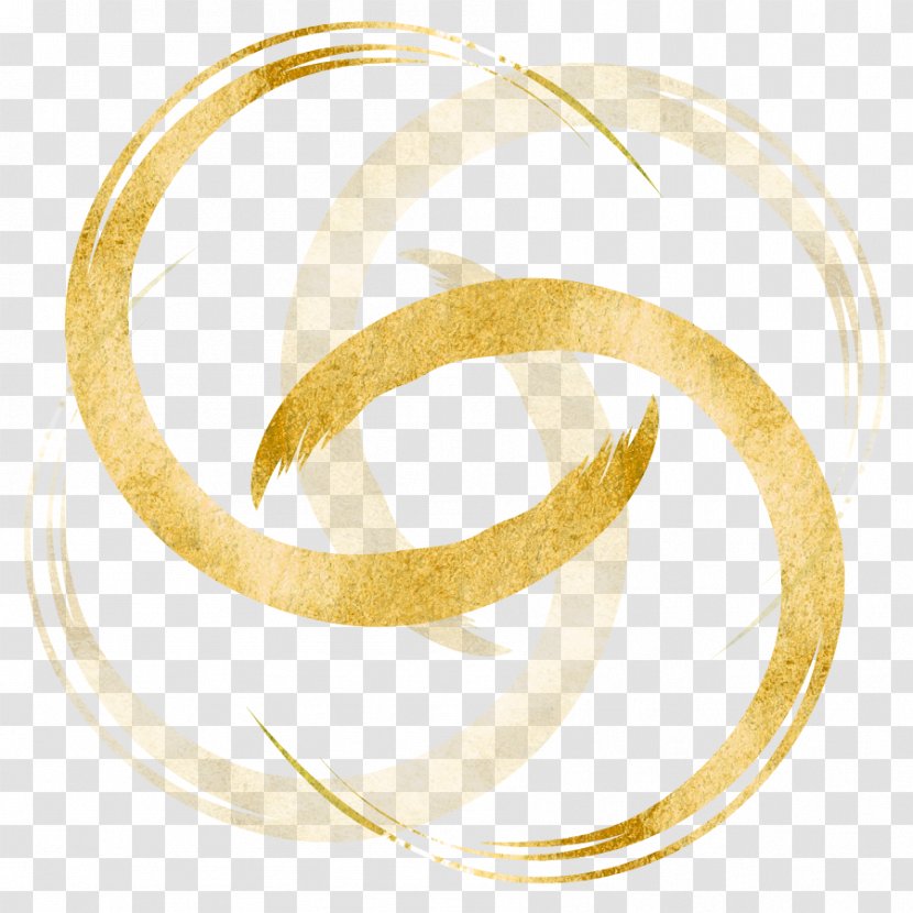 Gold Circle Material Font - Impact Transparent PNG