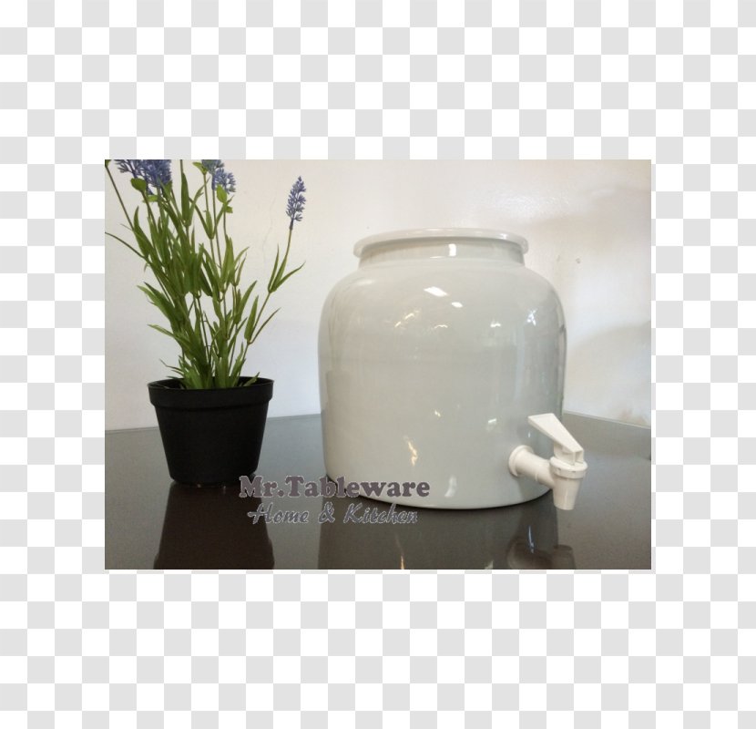 Ceramic Porcelain Water Cooler Flowerpot Crock - Tableware Transparent PNG