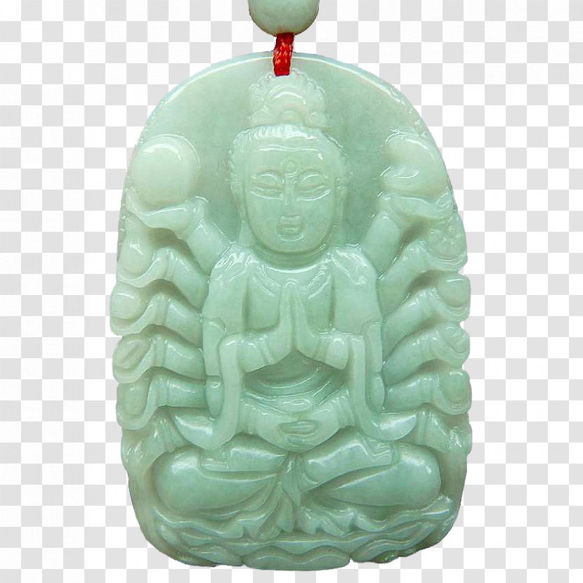 Jade Guanyin Senshu Kannon Bosatsu Hardstone Carving - Thousand Goddess Of Mercy Transparent PNG