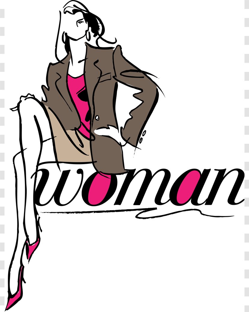 Fashion Woman Drawing - Silhouette Transparent PNG