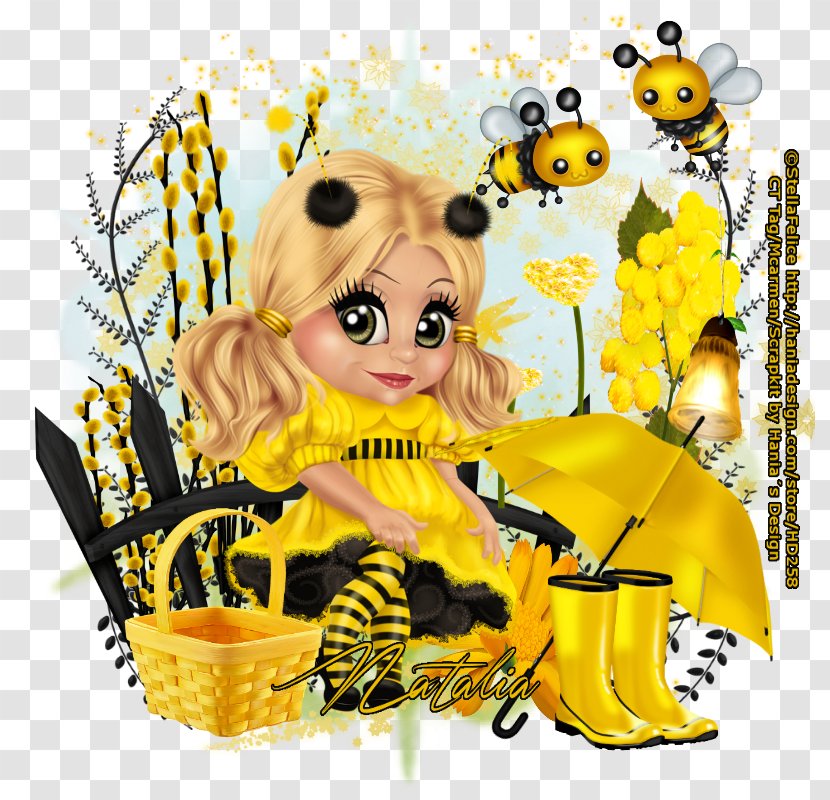 Honey Bee Illustration Clip Art Human Behavior Floral Design Transparent PNG