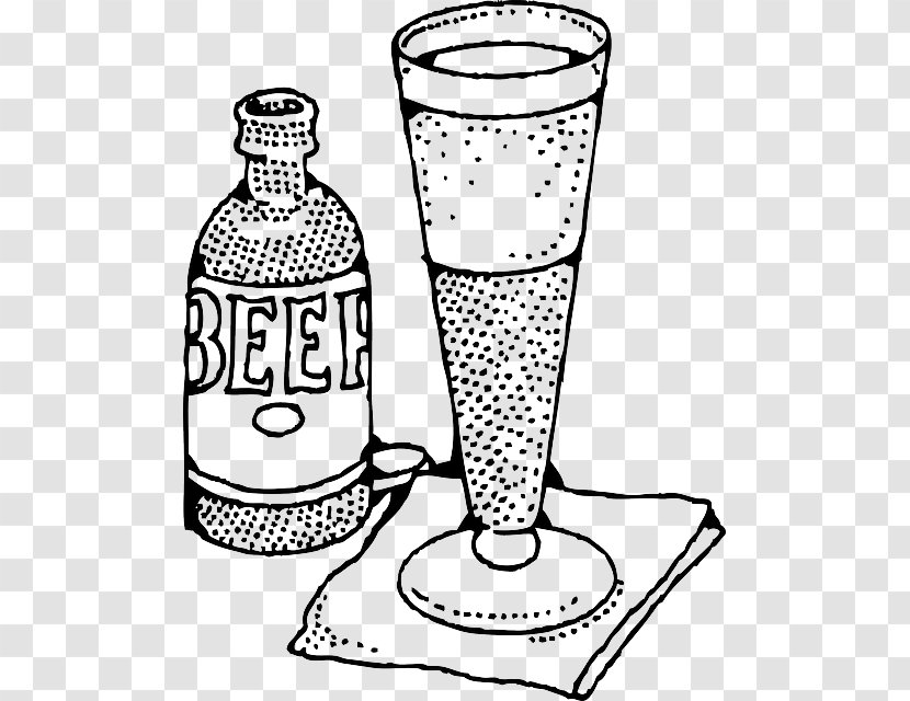 Beer Bottle Miller Brewing Company Glasses Clip Art - Line - Cocktail Sketch Transparent PNG