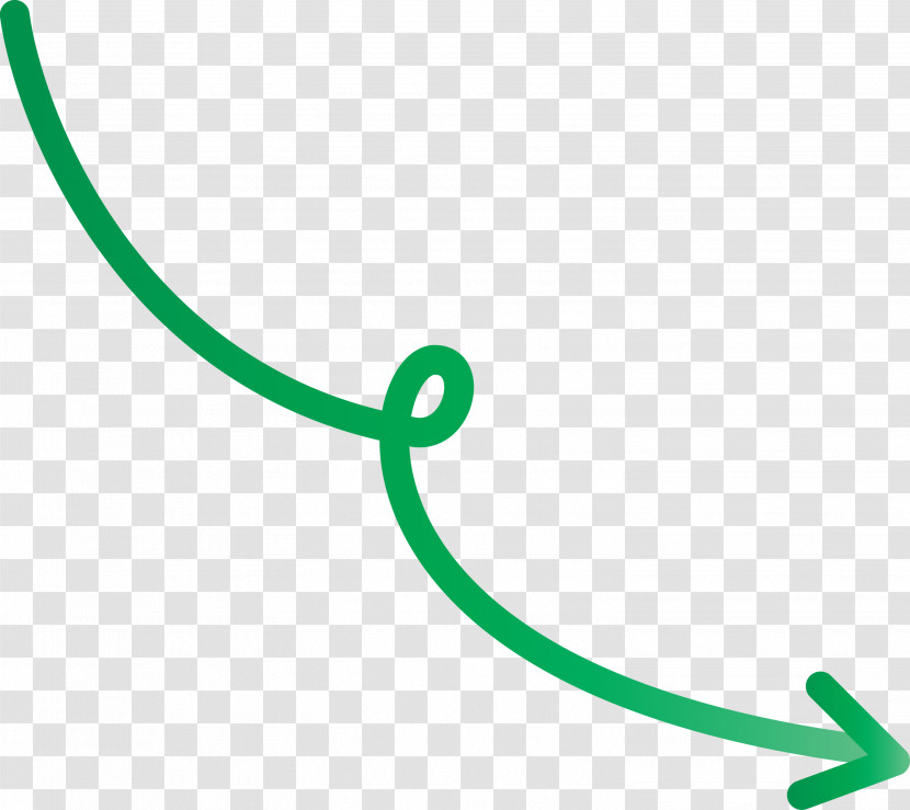 Curved Arrow Transparent PNG