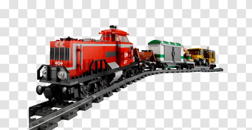 LEGO 60052 City Cargo Train 3677 Red Rail Freight - Transport Transparent PNG