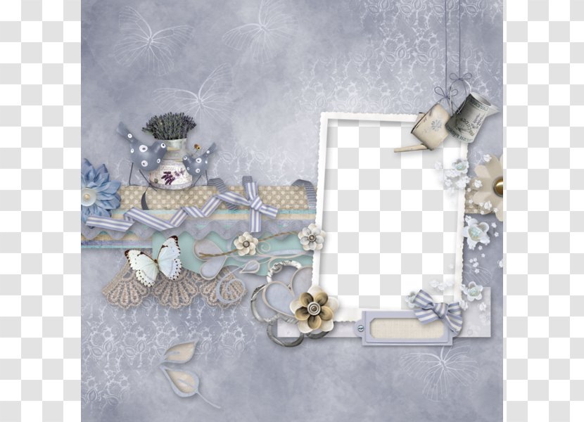 Clip Art - Depositfiles - Romantic Lavender Butterfly Border Transparent PNG