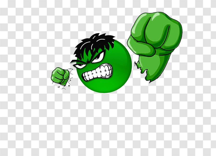 The Incredible Hulk YouTube Emoji - Leaf - Face Transparent PNG