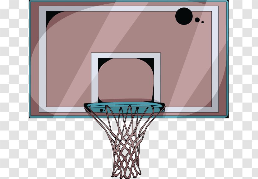 Cartoon Basketball Court Backboard - Hyppyheitto - Brown Fresh Rack Decoration Pattern Transparent PNG