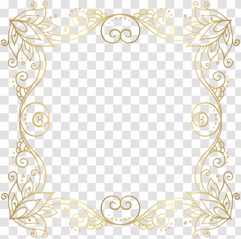 Gold Clip Art - White - Border Frame Image Transparent PNG
