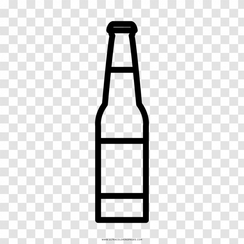 Beer Bottle Wine Corona Distilled Beverage - Black And White Transparent PNG