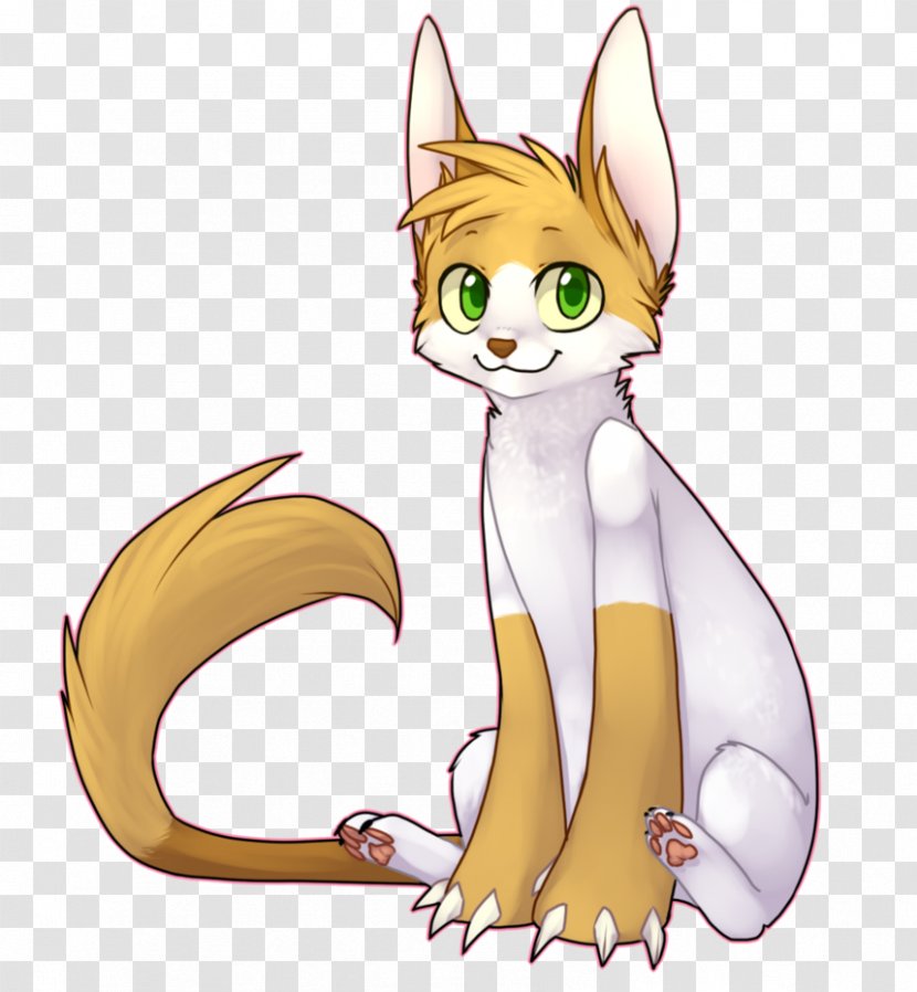 Kitten Whiskers Nine-tailed Fox Tabby Cat Domestic Short-haired - Cartoon Transparent PNG