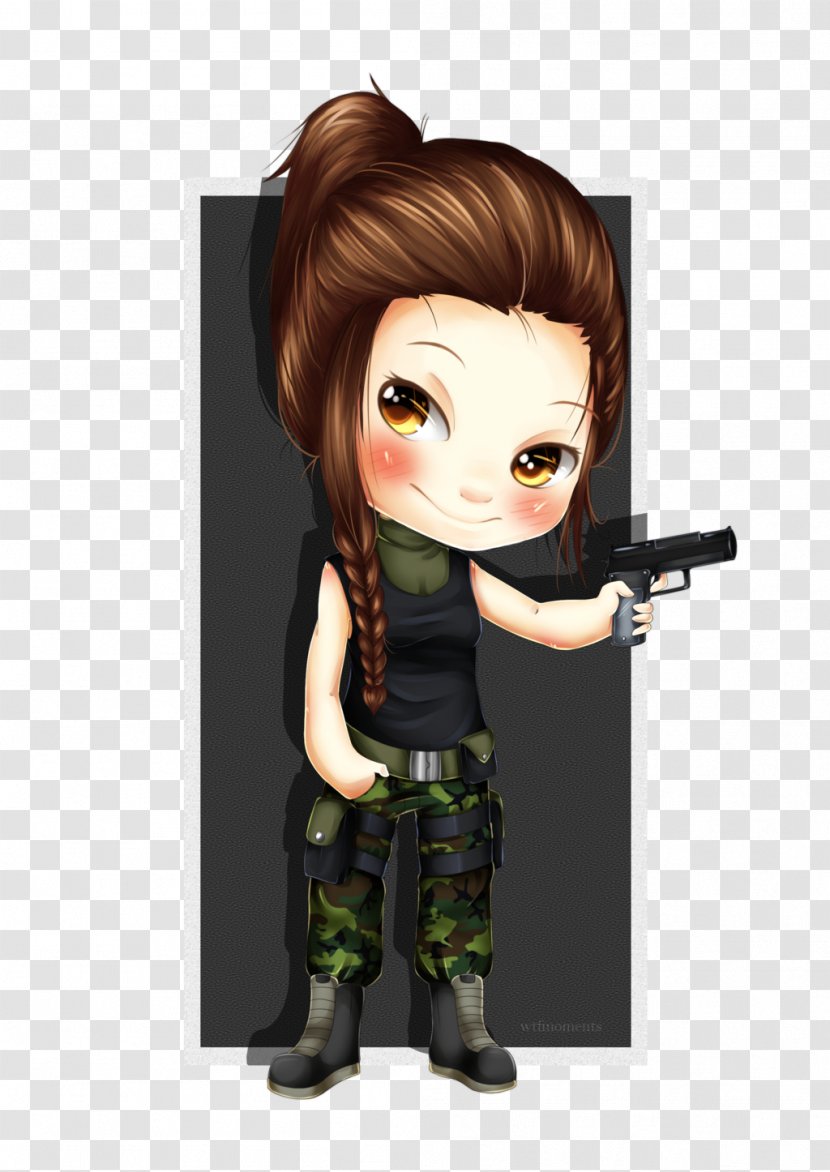 Brown Hair Cartoon Figurine Character - Staci Transparent PNG