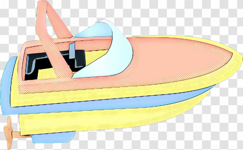 Yellow Clip Art Footwear Vehicle Boat - Vintage Transparent PNG