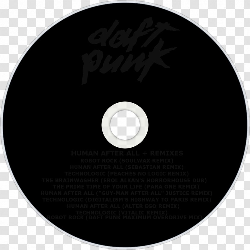 Compact Disc Disk Storage - Label - Daft Punk Homework Transparent PNG