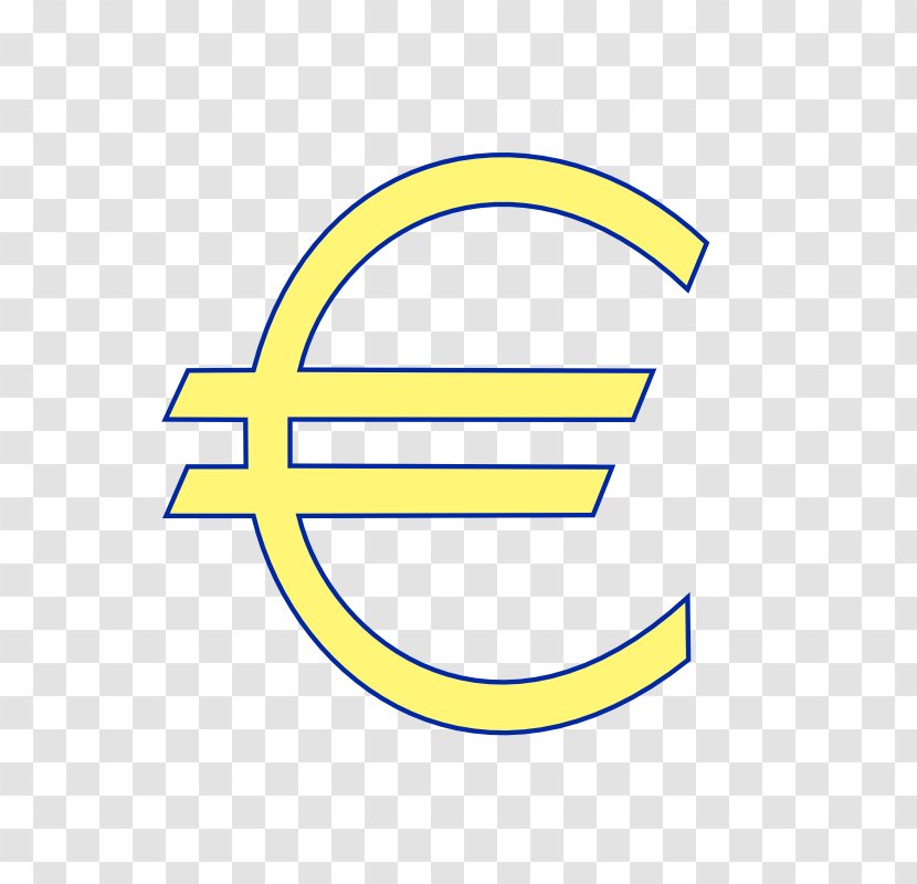 Euro Sign L'oustalet Symbol Clip Art - Yellow Transparent PNG
