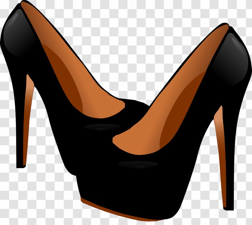 High-heeled Shoe Clip Art Stiletto Heel - Orange - Heels Logo Transparent PNG
