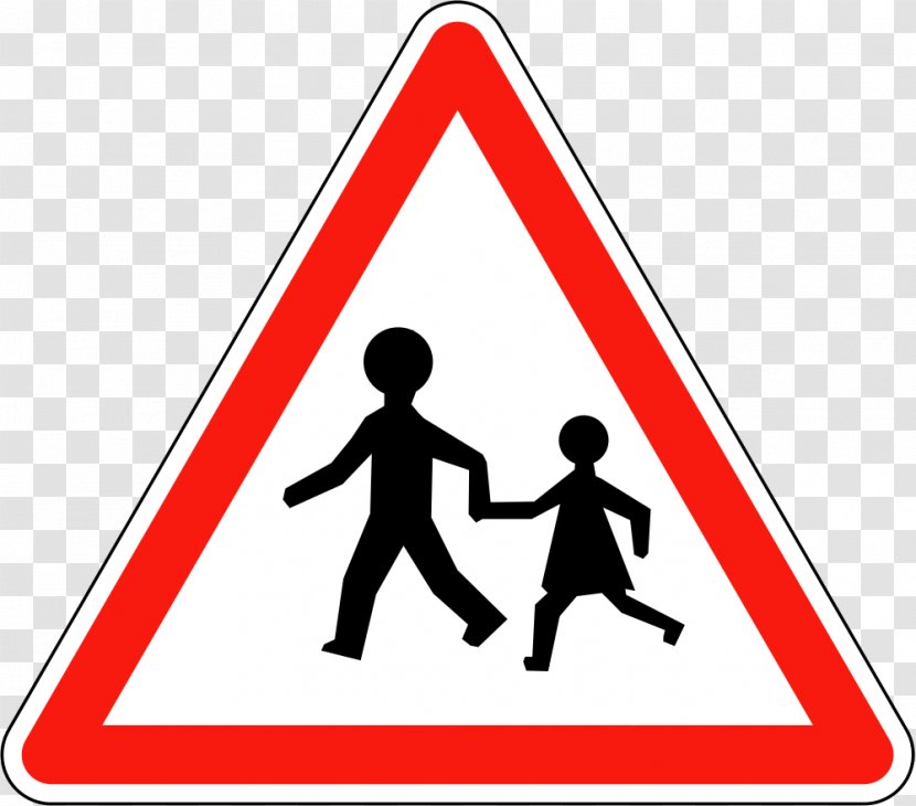 Traffic Sign Warning Road Control - Point - Cycliste Transparent PNG