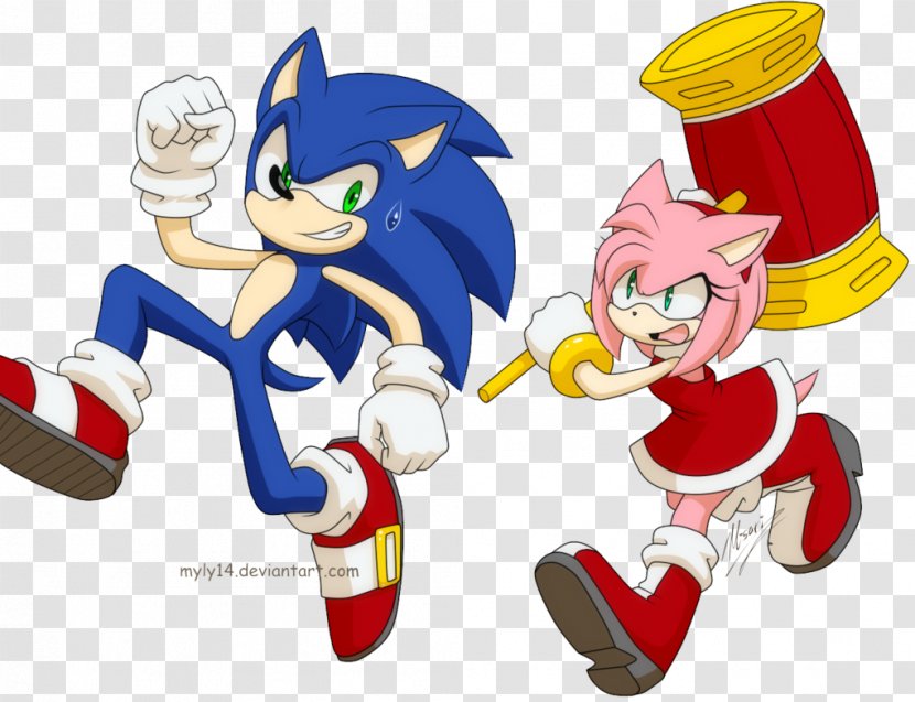 Amy Rose Tails Sonic The Hedgehog DeviantArt - Cartoon - Chasing Love Transparent PNG