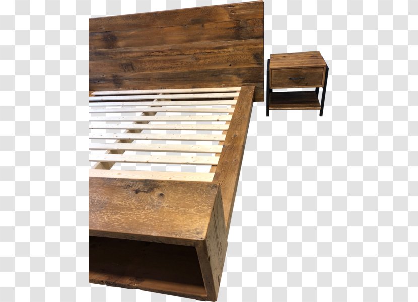 Table Bed Frame Platform Reclaimed Lumber - Wood Stain - Wooden Transparent PNG