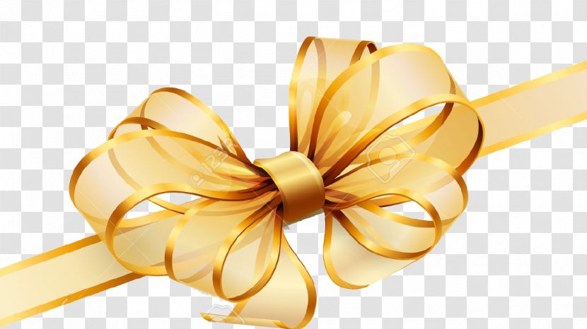 Gift Greeting & Note Cards Ribbon Holiday - Photography - Gold Vector Transparent PNG