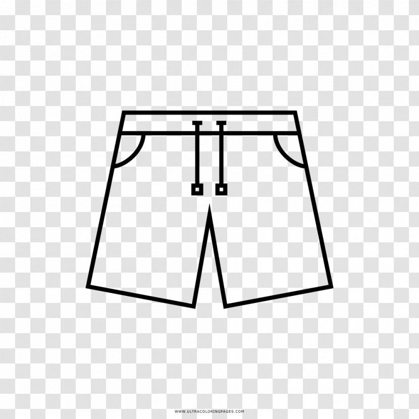Shorts Drawing Coloring Book Clothing Swimsuit - Brand - Jeans Transparent PNG