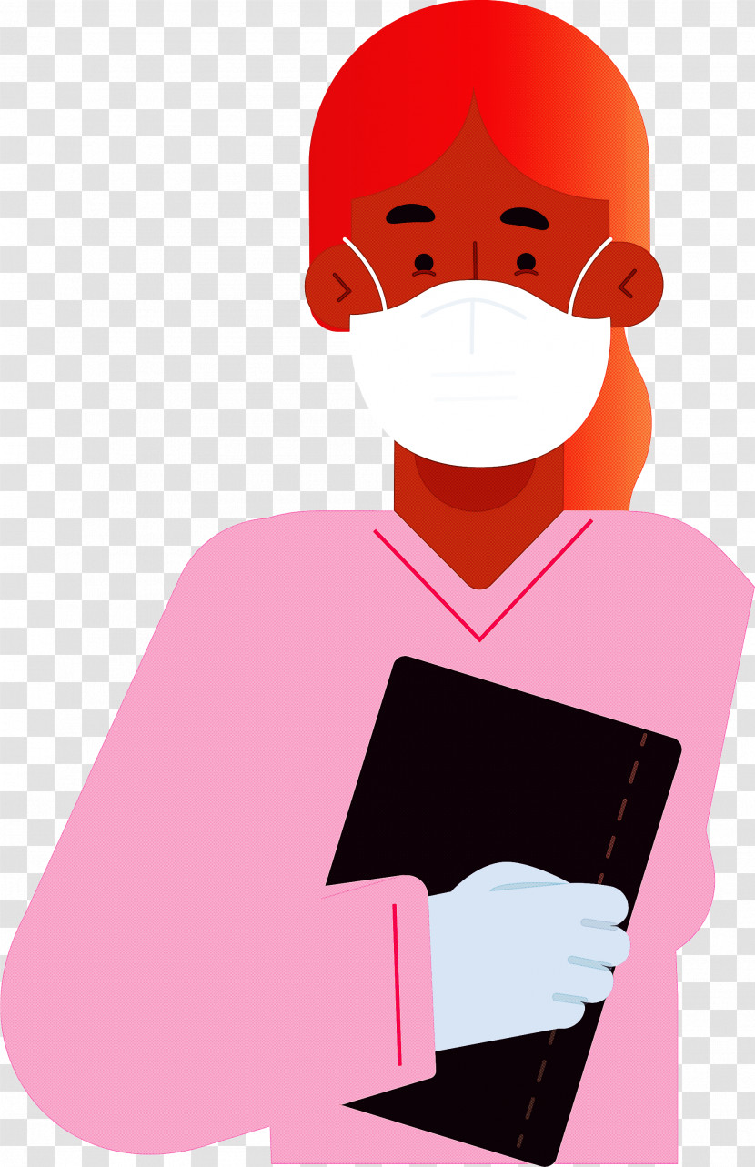 Girl Face With Mask Transparent PNG
