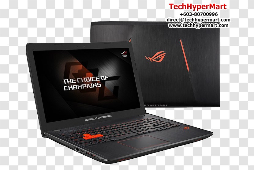 Netbook Laptop ASUS ROG Strix GL553VW DM005T Republic Of Gamers Computer - Asus Power Cord Transparent PNG