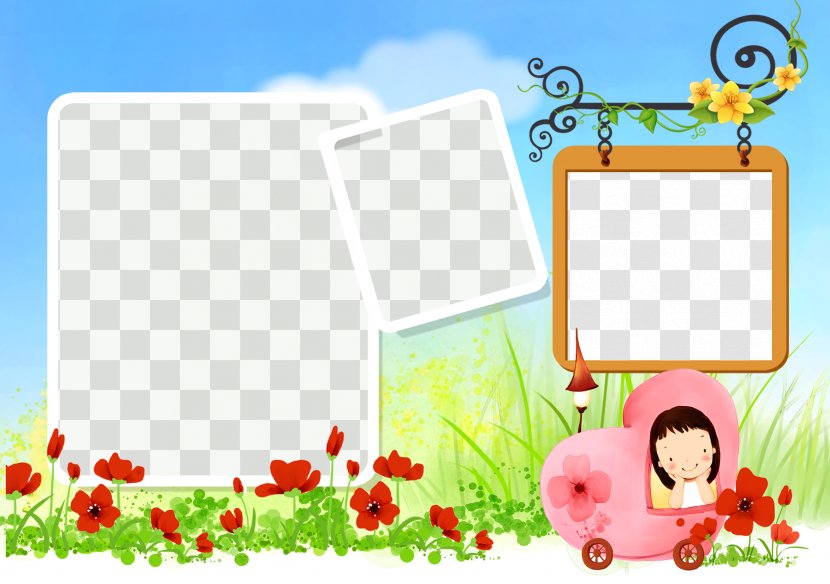 Child Illustrator - Play - Children Photo Template Element Transparent PNG