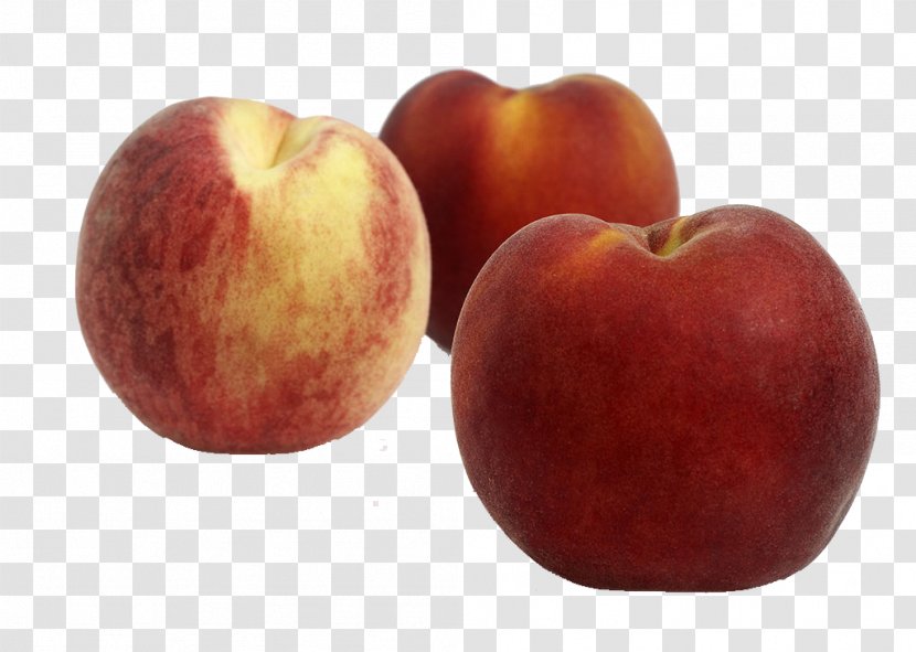 Nectarine Saturn Peach Fruit Auglis - Three Peaches Transparent PNG