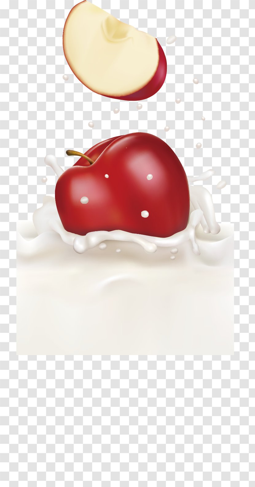 Apple Peach Fruit Cows Milk - Auglis - Red Transparent PNG