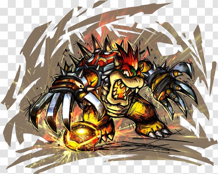 Mario Strikers Charged Super Bros. - Mythical Creature - Bowser Transparent PNG