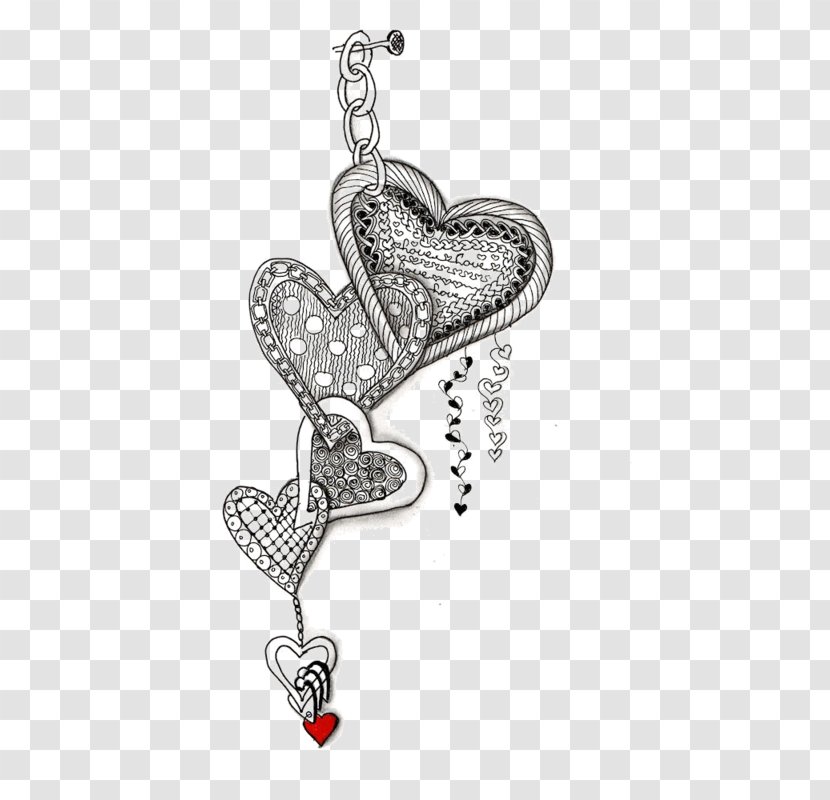 Doodle Drawing Love Coloring Book Art - Heart - Zentangle Transparent PNG