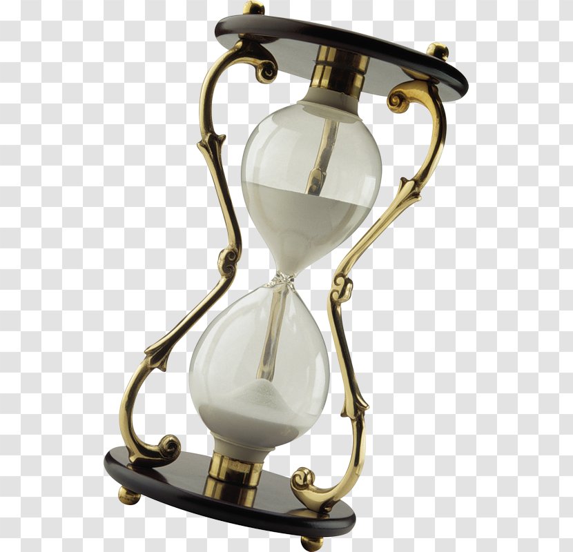 Hourglass Sand Clock Clip Art - Brass Transparent PNG
