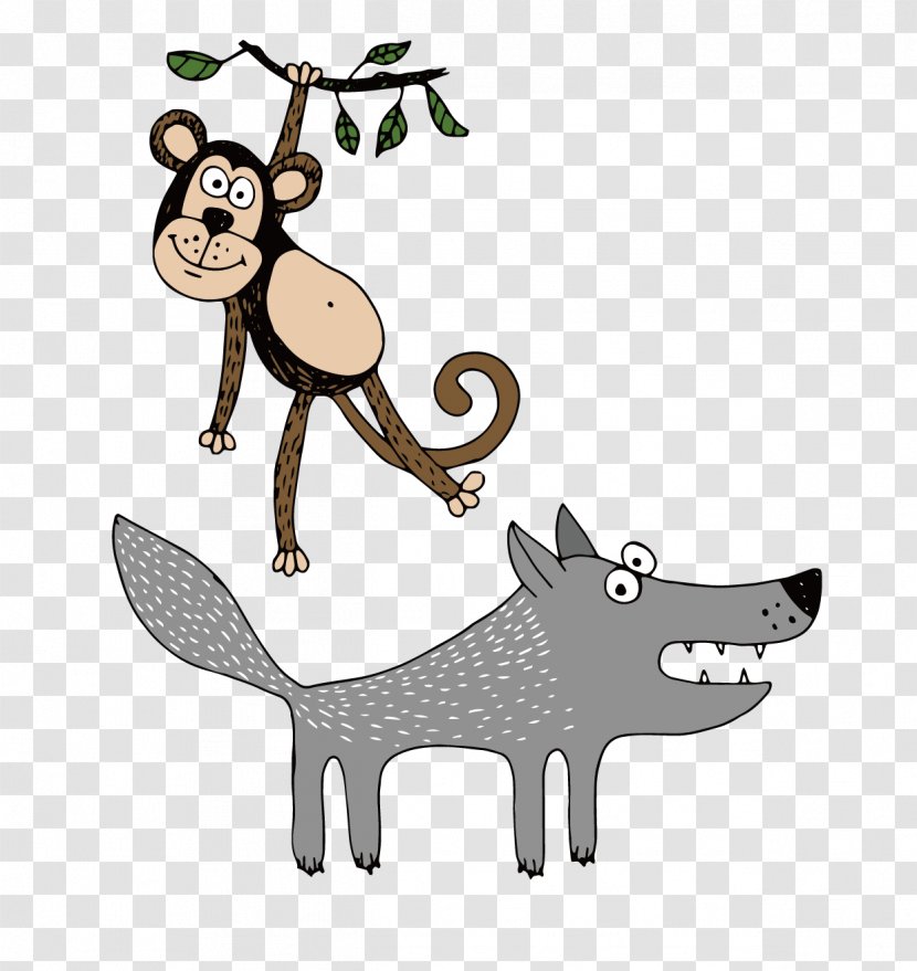 Dog Cartoon - Horn - Monkey Wolf Vector Material Transparent PNG