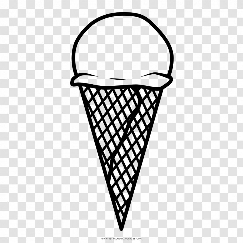 Ice Cream Cones Sorbet Drawing Waffle - Cone Transparent PNG