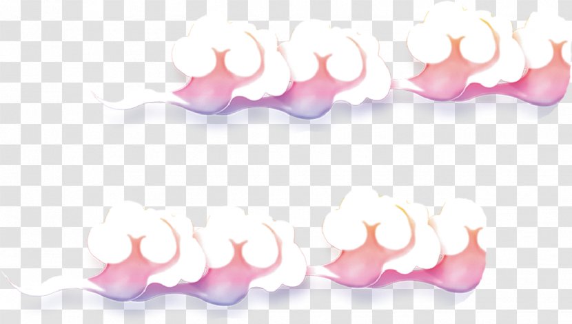 Purple Tooth - Lip - Hand-painted Dream Clouds Transparent PNG