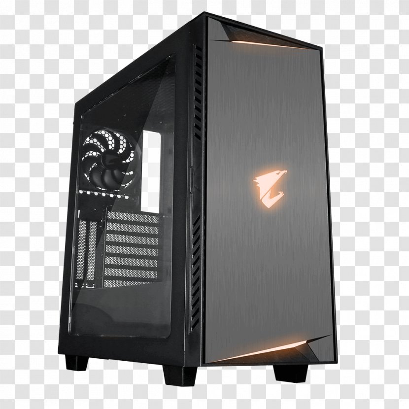 Computer Cases & Housings Graphics Cards Video Adapters AORUS AC300W ATX Mid-Tower Desktop Gaming Chassis Gigabyte Technology - Aorus - Rgb Aquarium Transparent PNG