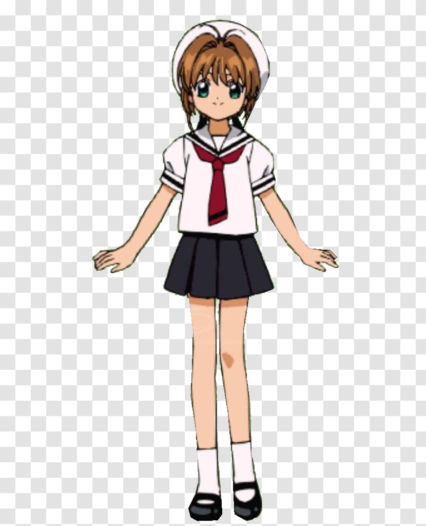 Sakura Kinomoto Syaoran Li Cardcaptor School Uniform - Flower - Cosplay Transparent PNG